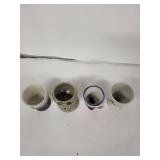 Vintage Egg Cups (Lot of 4) - Bird, Bear, Parrot & Cow Motifs