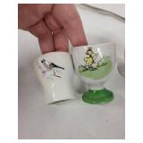 Assorted Birds Vintage Egg Cups (Lot of 9)