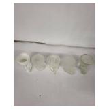 Vintage Pressed Glass Swan Egg Cups (Lot of 5)