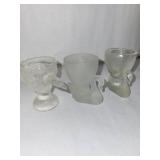 Vintage Pressed Glass Swan Egg Cups (Lot of 5)