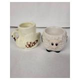 Snoopy Dog Egg Cup - Vintage Ceramic Egg Cup Trio (Lot of 3)