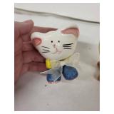 Vintage Ceramic Egg Cups - Animal-Shaped Set (Lot of 4)