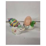 Duck Egg Cups - 4-Piece Vintage Ceramic Set