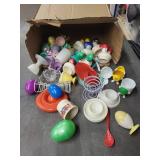 Assorted Plastic Egg Cups & Kitchen Accessories - Colorful Collectible Set