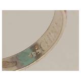 Sterling Silver Adjustable Leaf Pattern Band Ring Size 5 Open Wrap