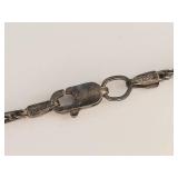 Sterling Silver 925 Rope Chain Necklace 26" Dark Patina Lobster Clasp