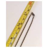 Sterling Silver 925 Rope Chain Necklace 26" Dark Patina Lobster Clasp