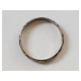 Sterling Silver 925 Criss Cross Engraved Band Ring Size 7 Minimalist Stacking Jewelry