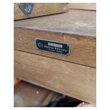 Lot of Vintage Wooden Toolboxes and Miscellaneous Items - R.B. Tools, Nippon Kogaku