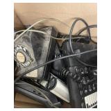 Large mixed lot vintage rotary telephones Automatic Electric Monophone plus assorted parts decor