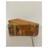 Wusthof Wood Knife Block with Assorted Stainless Kitchen Utensils Skewers Tongs Lot