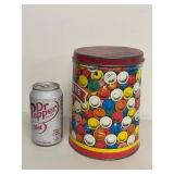 Vintage Jaw Teasers 1Â¢ Bubble Gum Advertising Store Counter Tin Canister Jar Litho