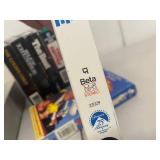 IMS SyQuest 44MB External Drive with 4 Removable Cartridges & Vintage Beta Hi-Fi Movie Tapes