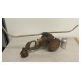 Vintage International Walking Cast Iron Lawn Sprinkler Tractor Traveling Garden Irrigation