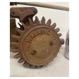Vintage International Walking Cast Iron Lawn Sprinkler Tractor Traveling Garden Irrigation
