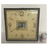 Vintage Thermo King Advertising Wall Clock Square Industrial Shop Display Clock Damaged Glass