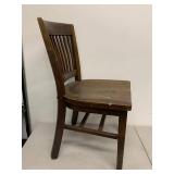 Vintage Wood Slat Back Chair U.S. Dept of Agriculture FCIC Government Institutional Office Seating