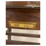 Vintage Wood Slat Back Chair U.S. Dept of Agriculture FCIC Government Institutional Office Seating