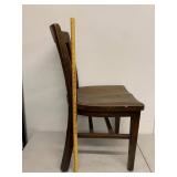 Vintage Wood Slat Back Chair U.S. Dept of Agriculture FCIC Government Institutional Office Seating