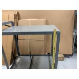 Little Giant gray steel 2-shelf utility platform cart with handle and red casters