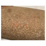 Primitive stone pestle / handheld grinding tool, brown sandstone, approx 6 inch long, rustic display