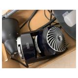 Fostoria Localites Task Lamp, Gooseneck Desk Lamp & ULINE Vornado Fan Mixed Corded Desktop Lot