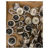 ACE Stainless Steel Dial Combination Padlocks with Number Labels & Locker Combo Sheet Lot