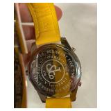 Jacob & Co Five Time Zone Watch - Gold Dial, Yellow Leather Strap