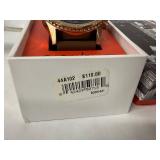 Caravelle New York 44A102 Chronograph Watch - Rose Gold Tone Case, Brown Strap