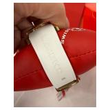 Swiss Legend Planeter Pink Dial Gold Tone Case White Strap Women