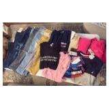 (4) PAIRS of jeans, leggings, (3) Calvin Klein shirts, Nautica shirt, and new balance wind breaker