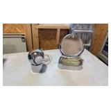 VINTAGE Orb Desk Light and Art Deco Vanity Mirror