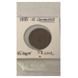 (1) SHEET foreign coins from Mexico Cantavos, Czech Republic, and Canada