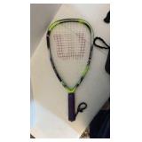 (3) E-FORCE rackets and (1) Victor Booster 1000 Racket in case
