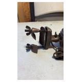 VINTAGE Industrial articulating arm clamp light