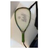 (3) E-FORCE rackets and (1) Victor Booster 1000 Racket in case