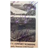 FRAMED Vikings autographed Metrodome Photo