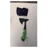 SOCKET set, jumper cables, axe, and flash light