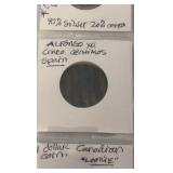 (1) SHEET foreign coins from Mexico Cantavos, Czech Republic, and Canada