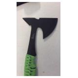 SOCKET set, jumper cables, axe, and flash light