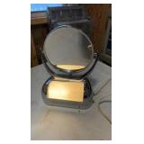 VINTAGE Orb Desk Light and Art Deco Vanity Mirror
