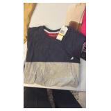 (4) PAIRS of jeans, leggings, (3) Calvin Klein shirts, Nautica shirt, and new balance wind breaker