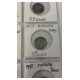 (20) MERCURY Dimes 1918-1958