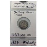 (20) MERCURY Dimes 1904-1941