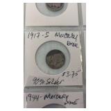 (20) MERCURY Dimes 1904-1941
