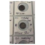 (20) MERCURY Dimes 1918-1958