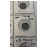(20) MERCURY Dimes 1918-1958