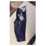 (4) PAIRS of jeans, leggings, (3) Calvin Klein shirts, Nautica shirt, and new balance wind breaker