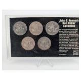 Kennedy Half Dollars Collection (Lot of 5) 1965-1969 90% and 40% Silver