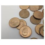 Lot of Presidential Dollar Coins.